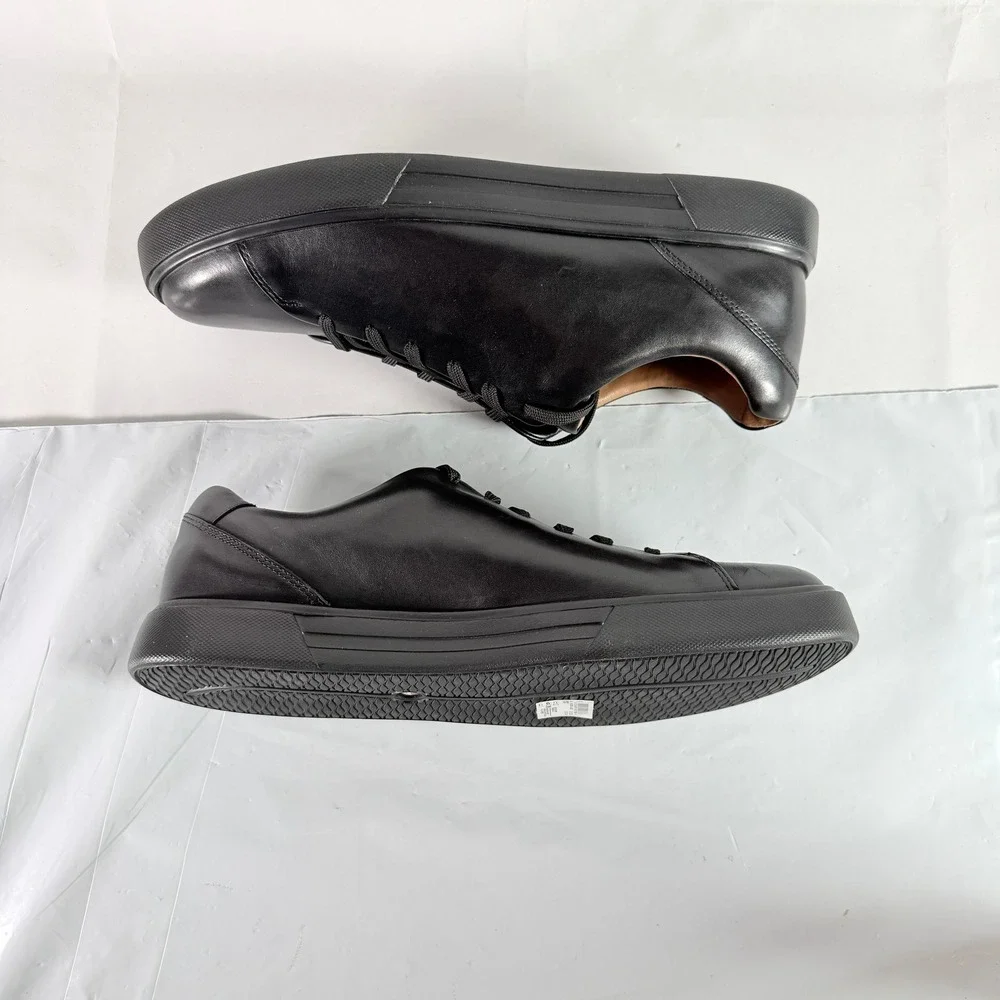 Clarks Un Costa Lace Black Leather Men's Oxford Sneakers Size 13 M